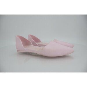 Native Women's Audrey Flat Size 7 D'Orsay Slip On Shoe Pink Rubber Beach Pool